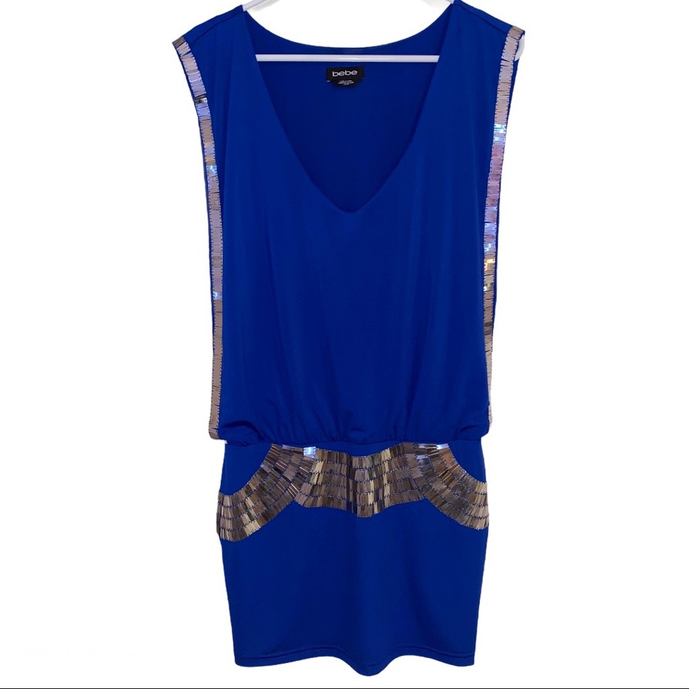 BEBE ROYAL BLUE COCKTAIL DRESS